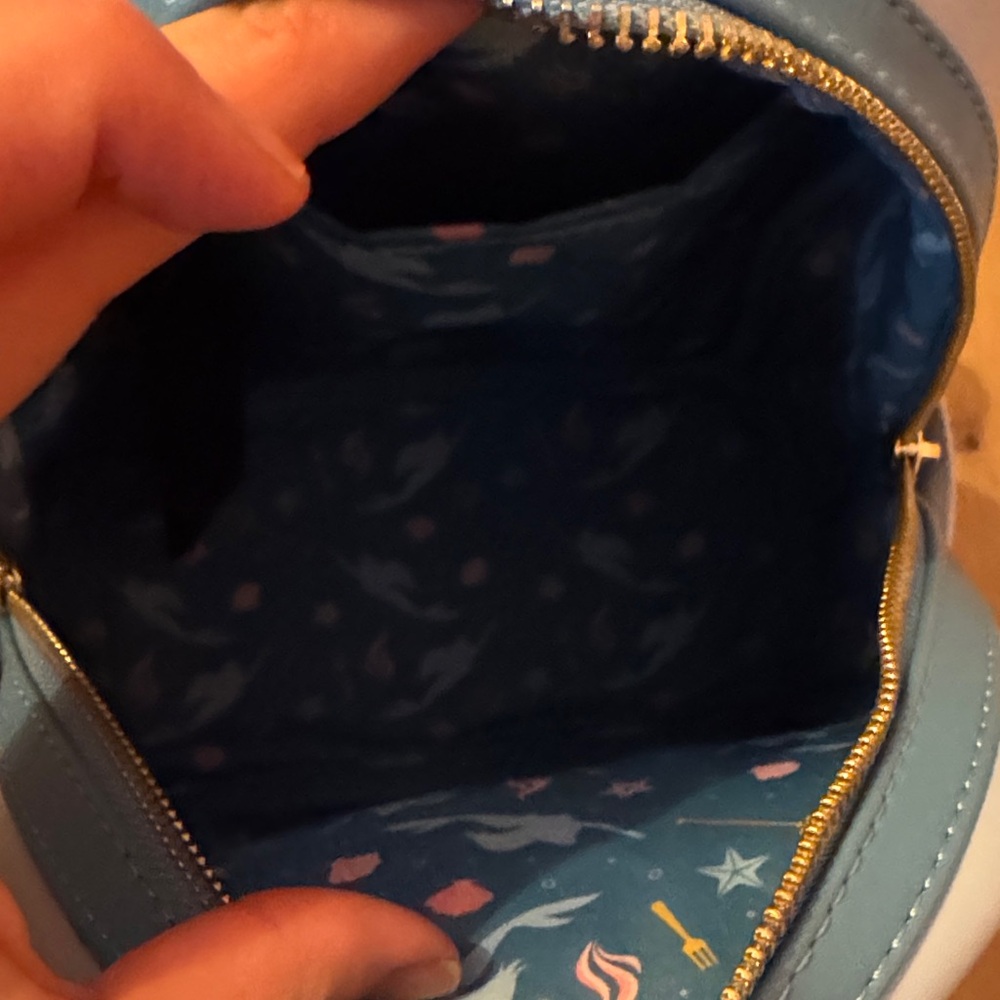 Loungefly Blue Little Mermaid Rainbow Mini Backpack - Picture 2 of 4